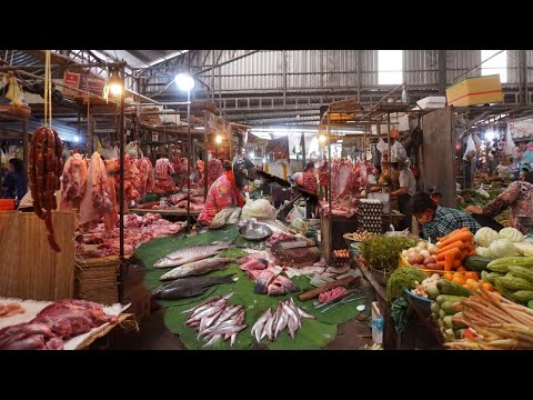 Morning Food Market At Phsar Kesepal Chroy Changva - Amazing Food At Kesepal Market @ Chroy Changva