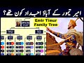 Emir Timur Family Tree Hazrat Adam To Timur