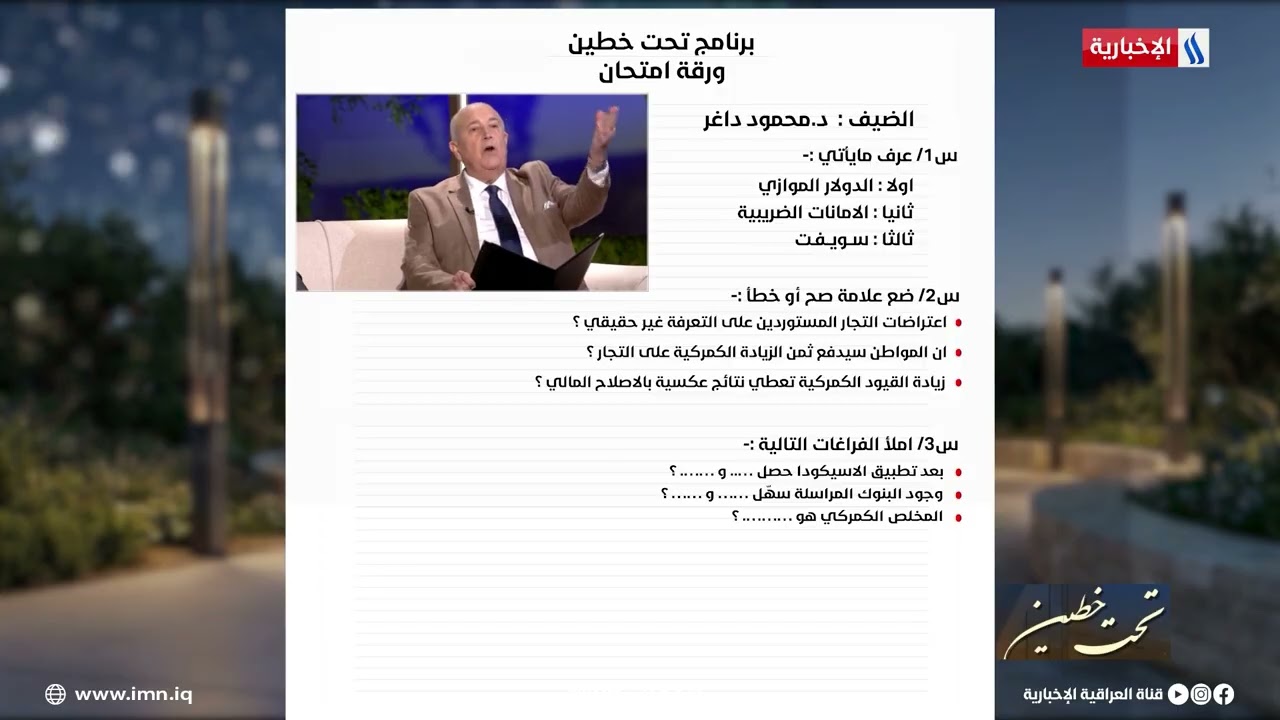 فيديو | تحت خطين | فقرة .. ورقة امتحان -  محمود داغر