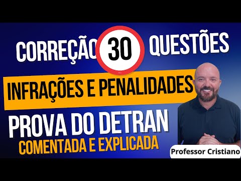 DETRAN TEST COMMENTED EXPLAINED - INFRACTIONS AND PENALTIES 1 - #provadetran #simuladodetran2025
