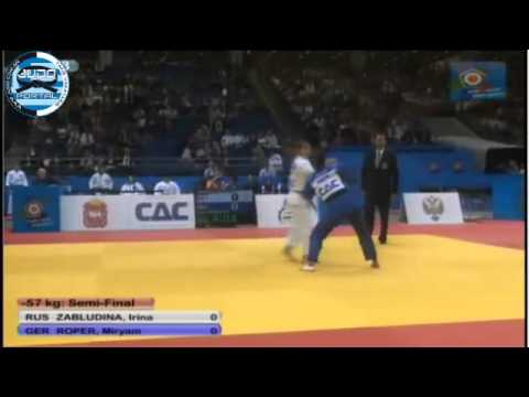 European Judo Championship Chelyabinsk 2012 Semifinal -57kg ZABLUDINA (RUS)-ROPER (GER)