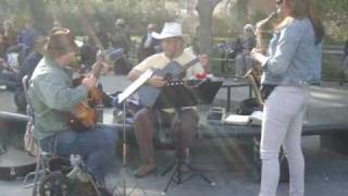 Street musicians at Washington Sq Park jamming