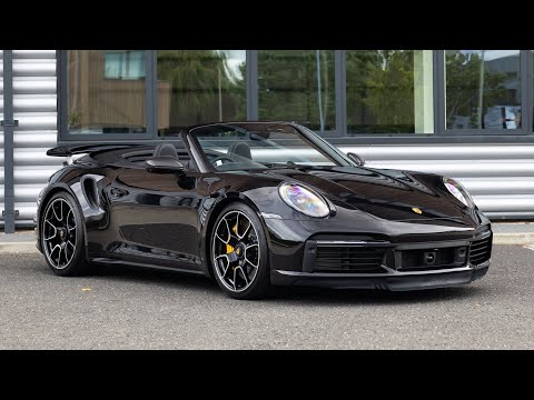 2023 Porsche 911 (992) Turbo S Cabriolet - Jet Black Metallic - Walkaround (4K)