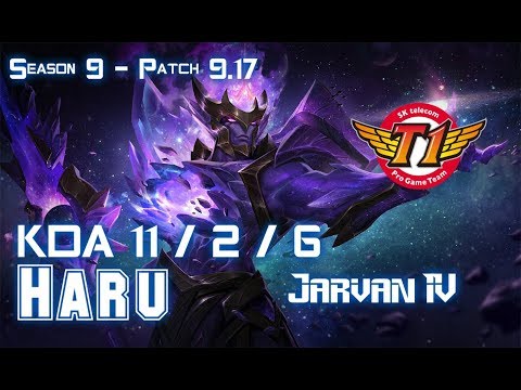 SKT T1 Haru JARVAN IV vs GRAGAS Jungle - Patch 9.17 KR Ranked