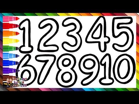 Dessiner Et Colorier Les Nombres De 1 À 20 1️⃣ - 2️⃣0️⃣ 🎨 Apprends Les Couleurs Et Les Nombres 🌈