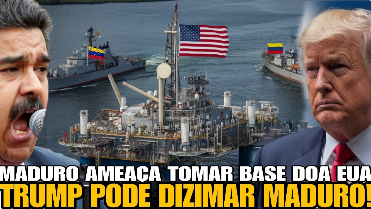 TRUMP AMEAÇA DIZIMAR A MARINHA DA VENEZUELA APÓS MADURO TENTAR TOMAR BASE SE PETRÓLEO DOS   EUA