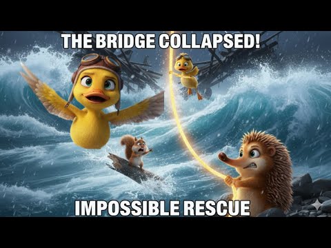 the bridge collapsed! Epic River Rescue Mission|Rolo Glow Tales | Kids 3D Animation