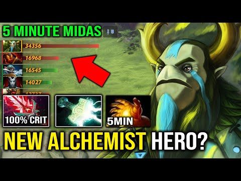 Is this NEW Alchemist? WTF Farm Like a Hacker 1st ITEM Midas Nature Prophet with Global Gank Dota 2