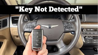 How To Start A 2017 - 2020 Genesis G80 With Key Not Detected - Dead Remote Key Fob Won't Start Car