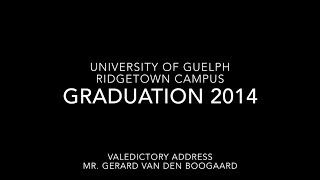 preview picture of video 'Ridgetown Campus Graduation 2014 Valedictory Address'