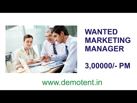 Required marketing manager, best salary marketing job, offic...