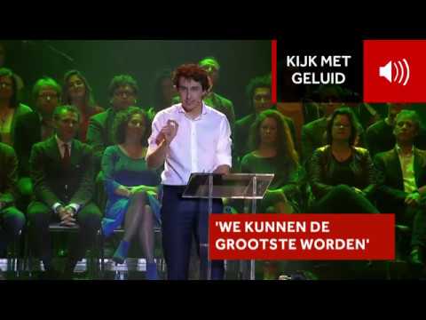 Jesse Klaver speecht tijdens meet-up
