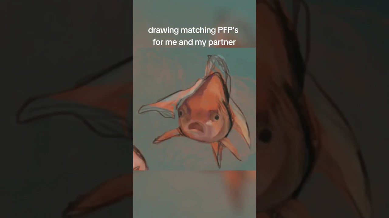 modern romance at it's finest #matchingpfps #art #illustration #digitalart #animalportrait #fish