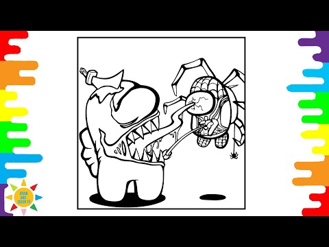 Among us  Spider-Man & VENOM Coloring Page | Among us  Coloring | Elektronomia - Dreams