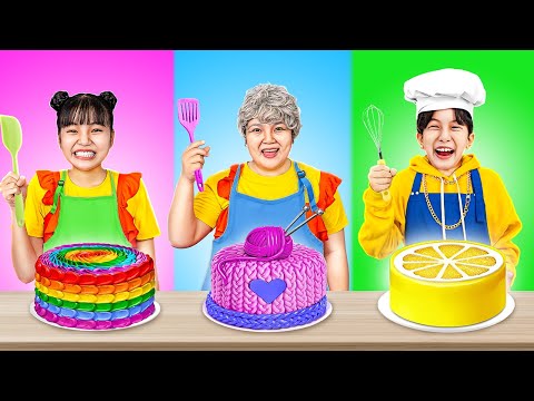 Me Vs Grandma Cooking Challenge - Funny Stories About Baby Doll Family