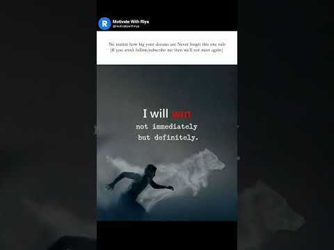 No matter how big your dreams are Never forget this one rule..#shorts #win #immediately #successtips