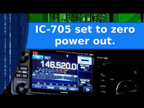 Ham Radio - Setting the IC-705 to 'Zero' power out.  How much does it still produce?