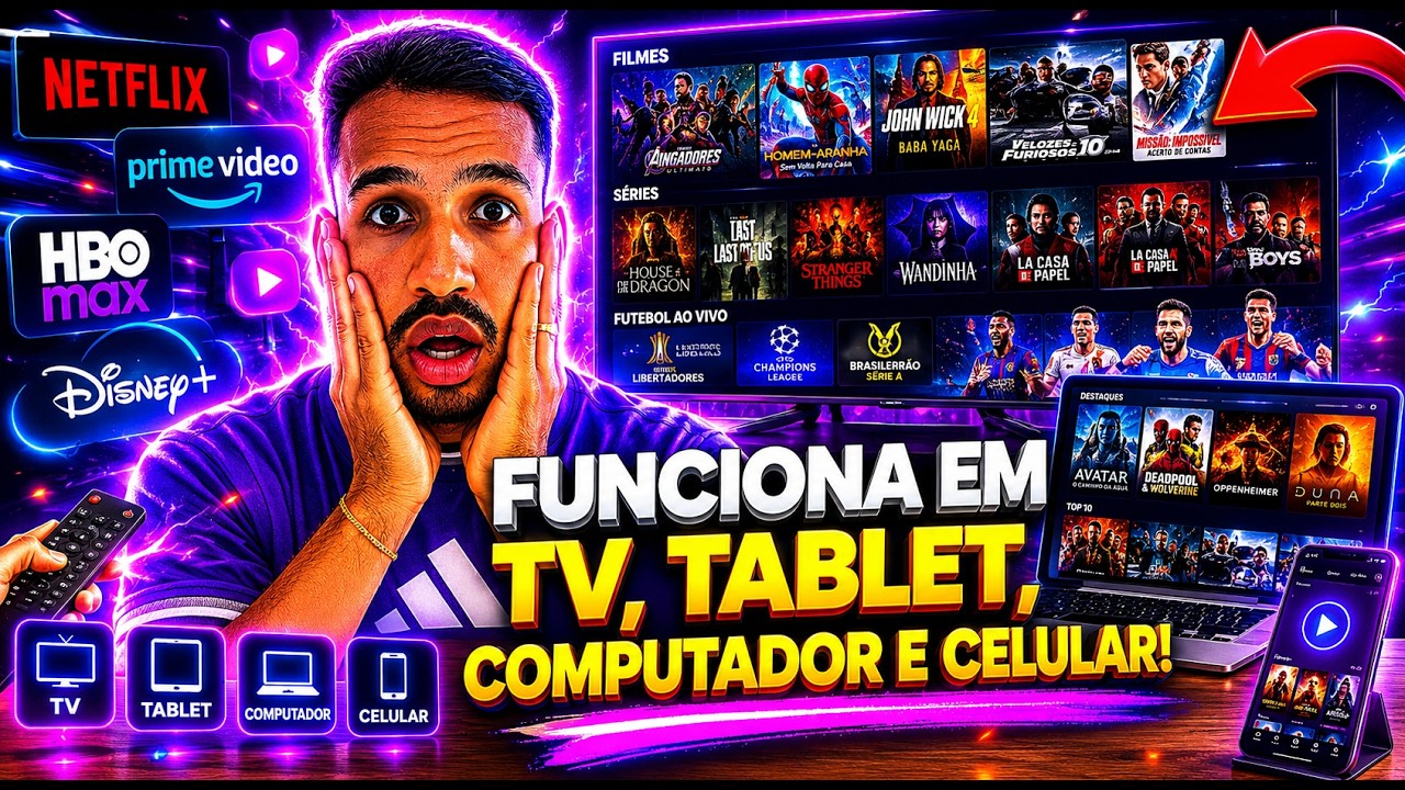 NOVA ALTERNATIVA DE IPTV PARA 2026  - FUNCIONA EM TV, TABLET COMPUTADOR E CELULAR!