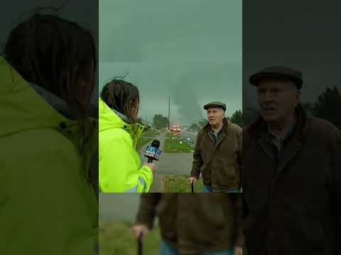 Whets this old man doing out in this storm?  #funny #aivideo #tornado #veo3