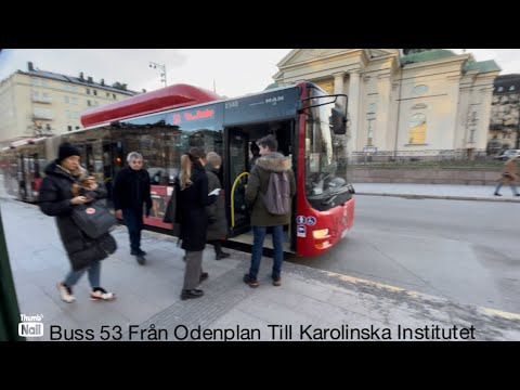 Buss 53 från Odenplan till Karolinska Institutet