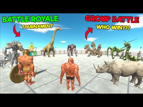 Battle Royale Tournament Group Battle - Animal Revolt Battle Simulator