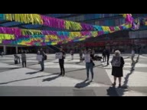 Small Black Lives Matter protest in Stockholm