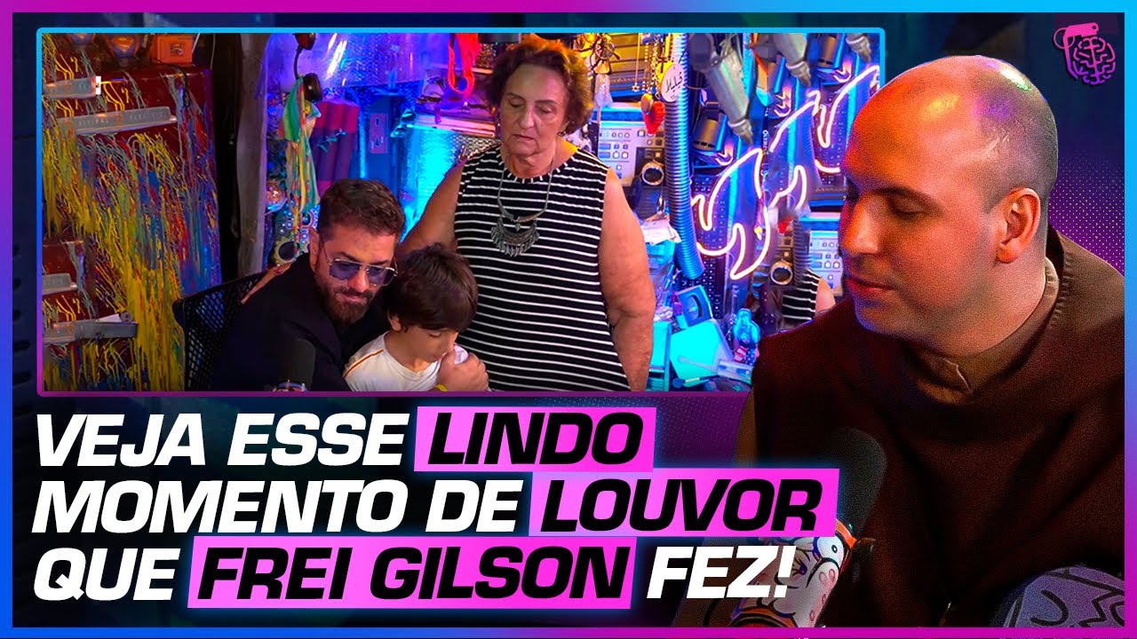 FREI GILSON faz um LINDO e EMOCIONANTE MOMENTO de LOUVOR em NOSSO ESTÚDIO