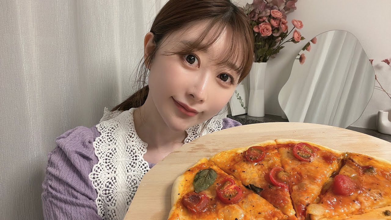 ほろ酔い？ピザ作りながら生配信🍕🍷韓国とハワイの違いに驚いたこと