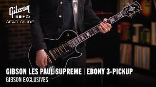 Video thumbnail for Gibson Les Paul Supreme – Ebony, 3-Pickup - EXCLUSIVE to Gibson.com by Gibson Gear Guide