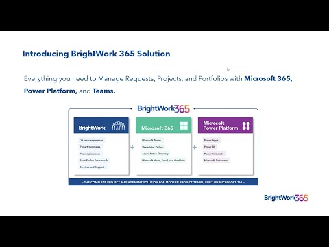 Creating a Centralized PPM Solution with Microsoft 365 | BrightWork 365