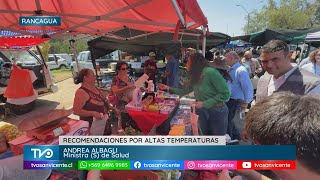 Ministra (s) de Salud entrega recomendaciones sanitarias en feria libre de Rancagua