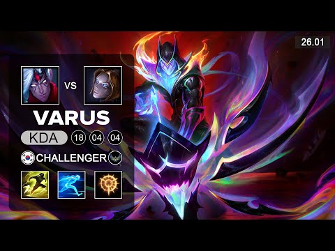 Varus vs Orianna Mid - KR Challenger - Patch 26.01 Season 16