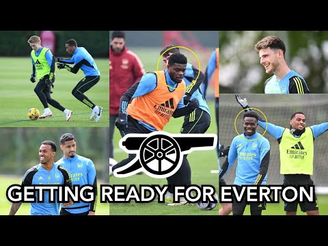 ✅️ Rice, Partey, Saka, Timber, Odegaard | Arsenal Training Ahead of Everton Clash & Timber Included