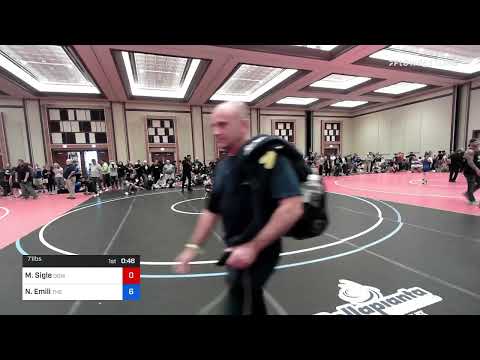 71 Lbs Rr Rnd 2 - Mason Sigle, Downingtown Thunder Wrestling Club Vs Nico Emili, The Hunt Wrestlin