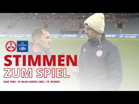 Reactions to the match: GAK 1902 - FC Blau Weiss Linz | Matchday 15 ADMIRAL Bundesliga