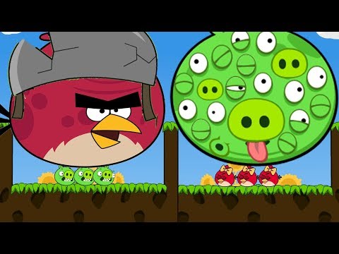 Angry Birds Cannon 3 - RESCUE ALL GIRLFRIEND BIRDS BY KICKING 100 EYES PIGS!