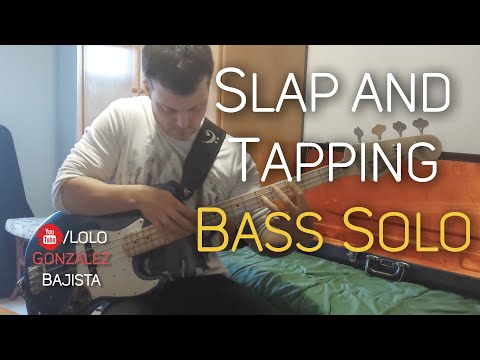 Slap and Tapping Bass Solo for I Feel Good. Lolo Gonzalez Bajista