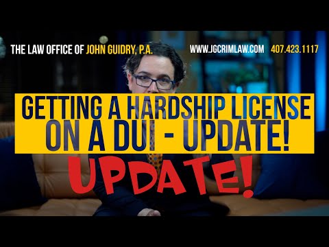 How to Get a Hardship License on a DUI Arrest - UPDATE