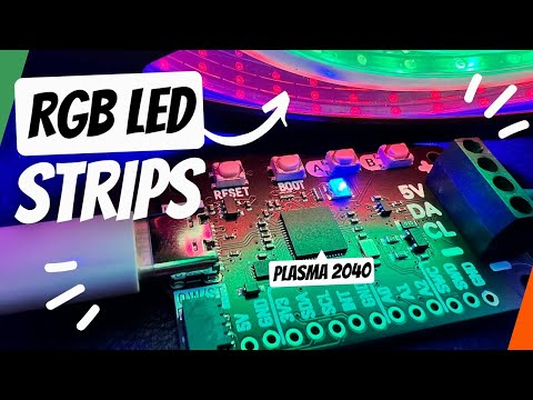 YouTube Thumbnail for How to use RGB LED Strips with the Plasma 2040