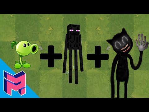 Plants vs Zombies Fusion Hack Animation ( Peashooter + Enderman + Cartoon Cat )