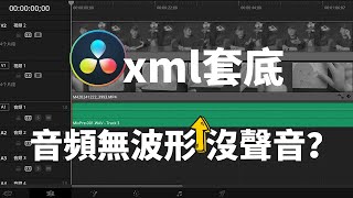 【一婶小課堂】達芬奇導入xml時間線時,音頻無波形也沒聲音怎麽辦?