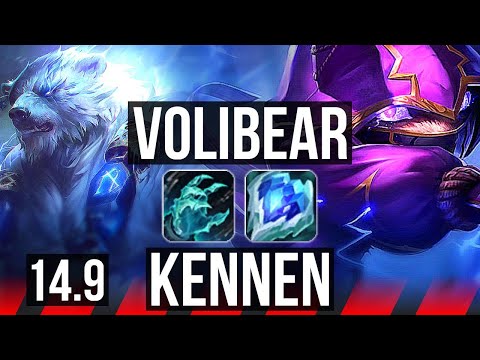 VOLIBEAR vs KENNEN (TOP) | 6 solo kills, 500+ games | EUW Diamond | 14.9