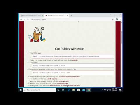 Ubuntu bash를 사용하여 Windows 10에 rvm 및 ruby 설치
