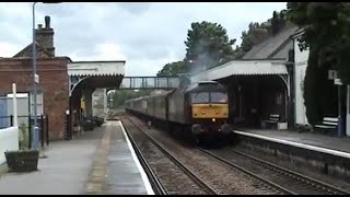 preview picture of video '47851 & Union Jack livery 47580 on 5Z62 Carnforth-Norwich - 08/06/2012'