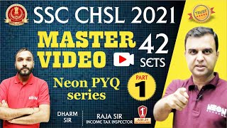 SSC CHSL 2021-22 ALL 42 Sets with NEON Concepts #01 | Best Method, Concepts, Approach PYQ