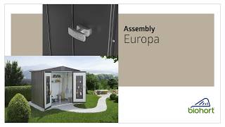 Biohort Casetta Europa 3 Grigio quarzo metallizzato 244x156 cm