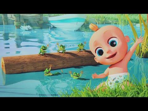 Cinco Pequenos Sapos  - Música Infantil -  LooLoo Kids Português