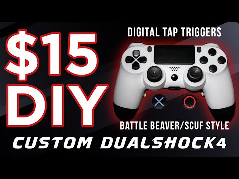 $15 CUSTOM PS4 CONTROLLER Battle Beaver & Scuf Style | DIY Mod Tutorial