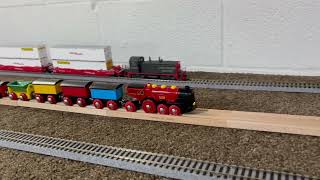 🔴 BRIO RUNS WITH THE SOUTHERN PACIFIC RAILROAD! | Fun Train Videos for Kids | Wooden Toy Trains
