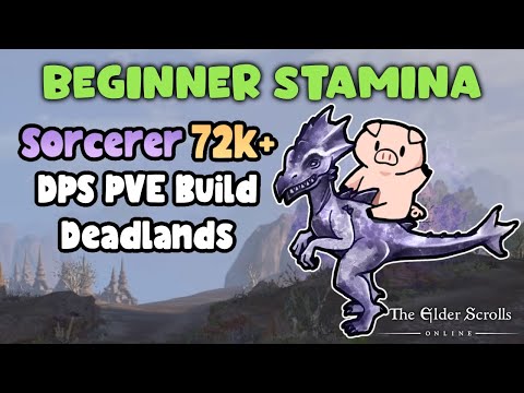 ESO Beginner Stamina Sorcerer (Stamsorc) 72k+ PVE DPS Build Deadlands